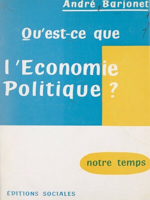 cover image of Qu'est-ce que l'économie politique ?
